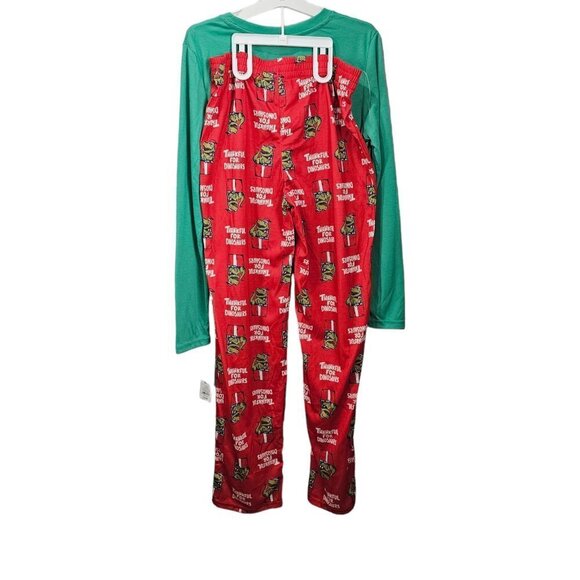 Cat & Jack Boys' 2pc Christmas Dino Long Sleeve Pajama Set - Picture 5 of 7